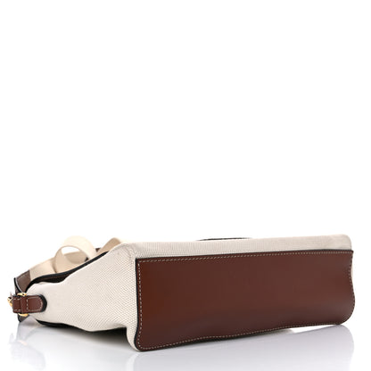Burberry Canvas Horseferry Print Note Crossbody Bag Natural Tan 4 of 11