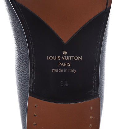 Louis Vuitton Calfskin Mens Montaigne Loafers 9.5 Marine 7 of 9