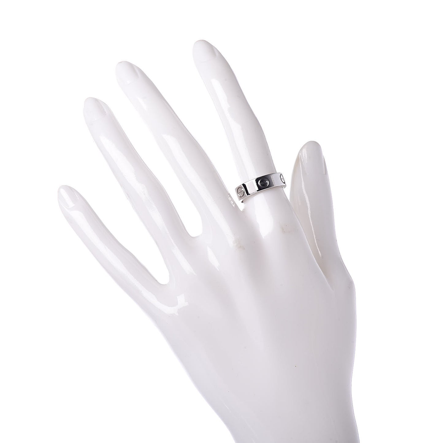 18K White Gold 5.5mm LOVE Ring 52 6