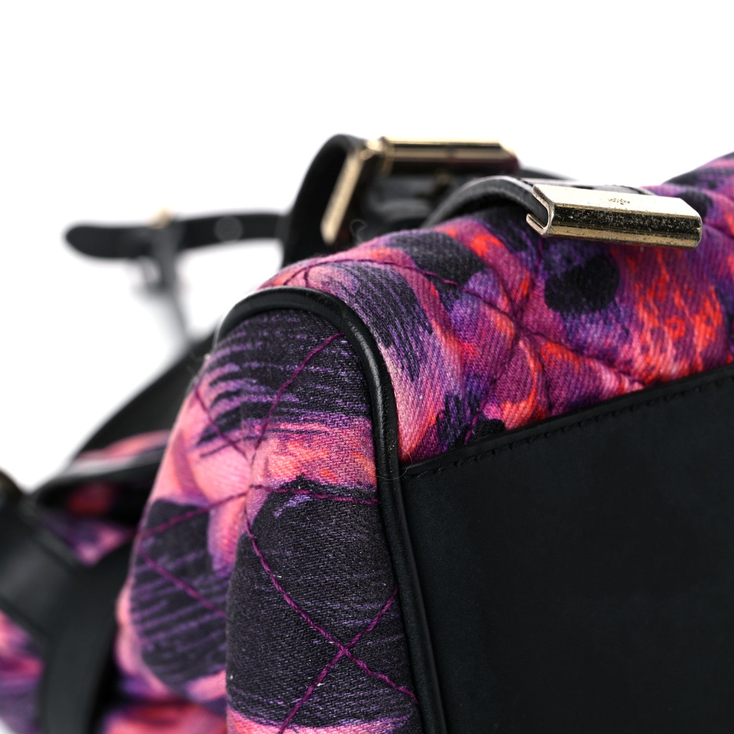 Mulberry Denim Alexa Quilted Loopy Leopard Print Purple Red 8 of 21