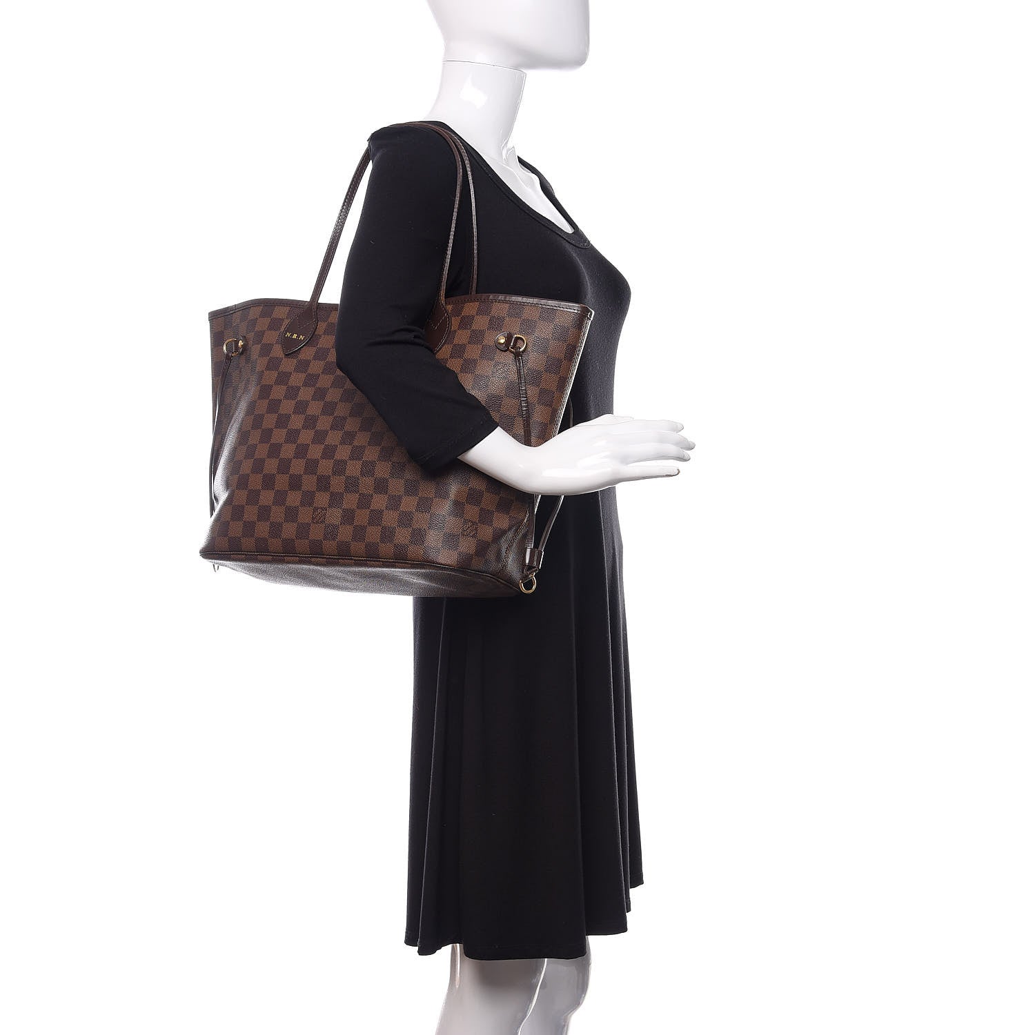 Louis Vuitton Damier Ebene Neverfull MM 2 of 12