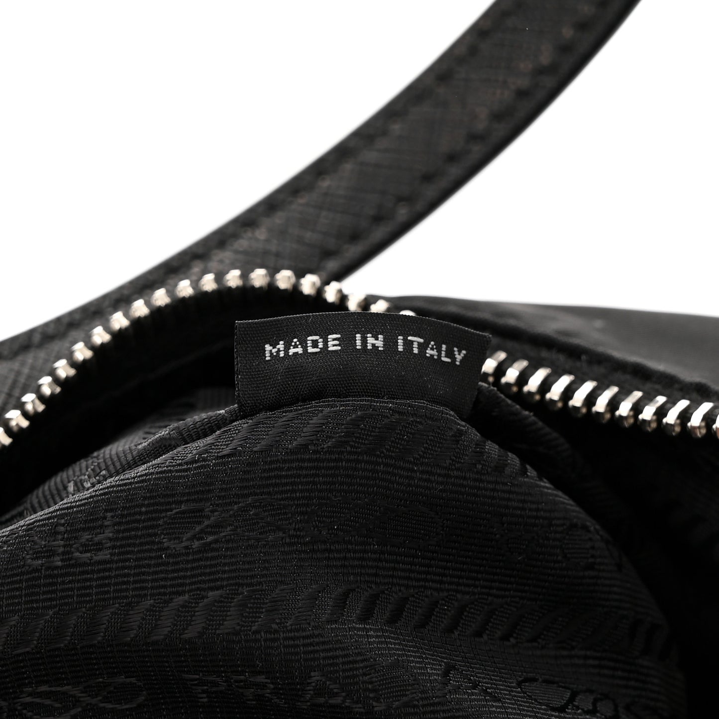 Tessuto Nylon Saffiano Mini Re-Edition 2005 Bag Black