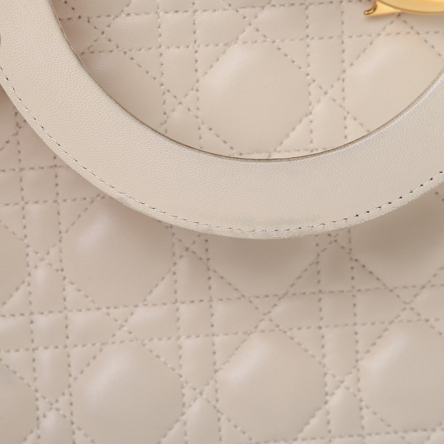 Lambskin Cannage Large Lady Dior Light Beige