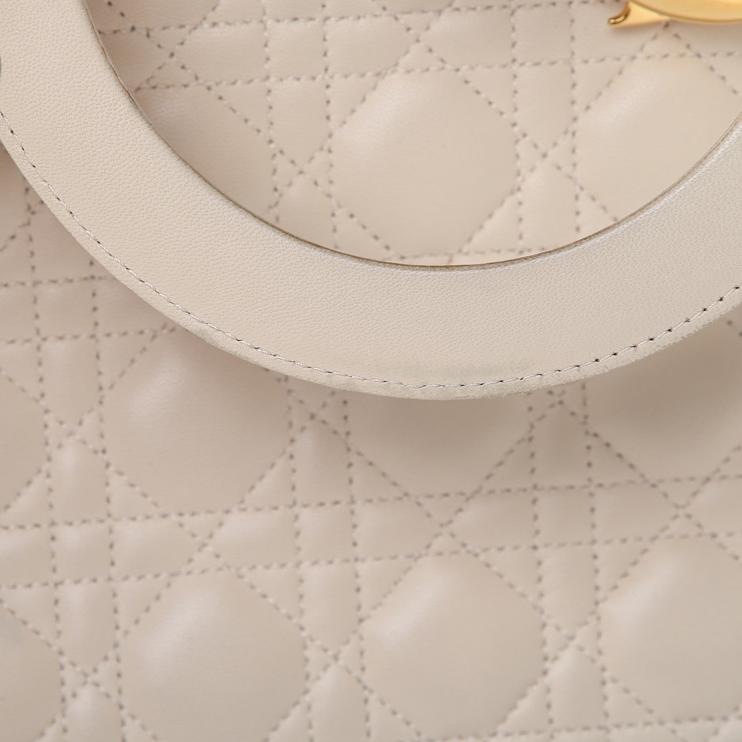 Christian Dior Lambskin Cannage Large Lady Dior Light Beige 19 of 21