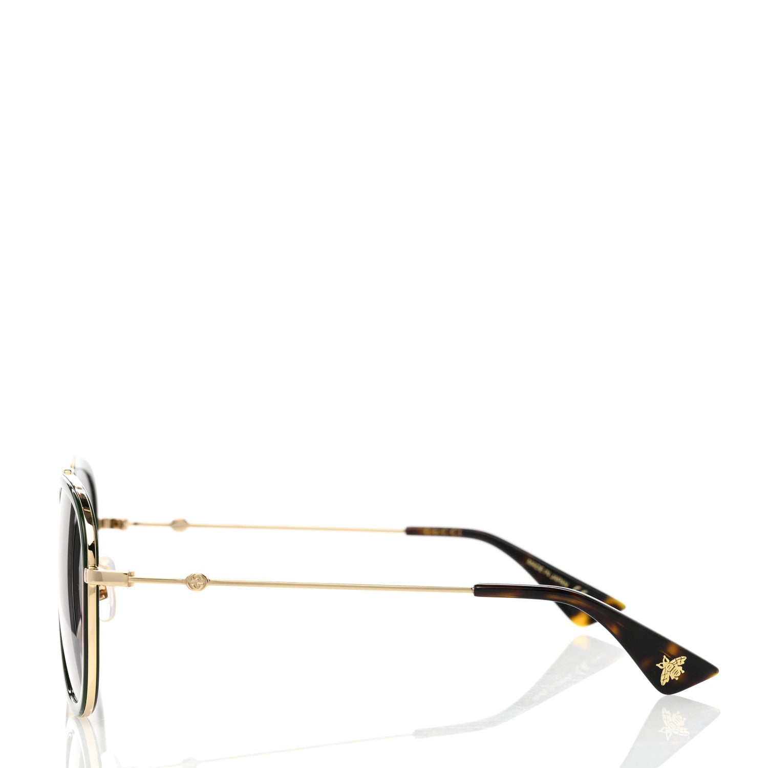 Gucci Web Aviator Sunglasses GG0062S Green Red 3 of 8