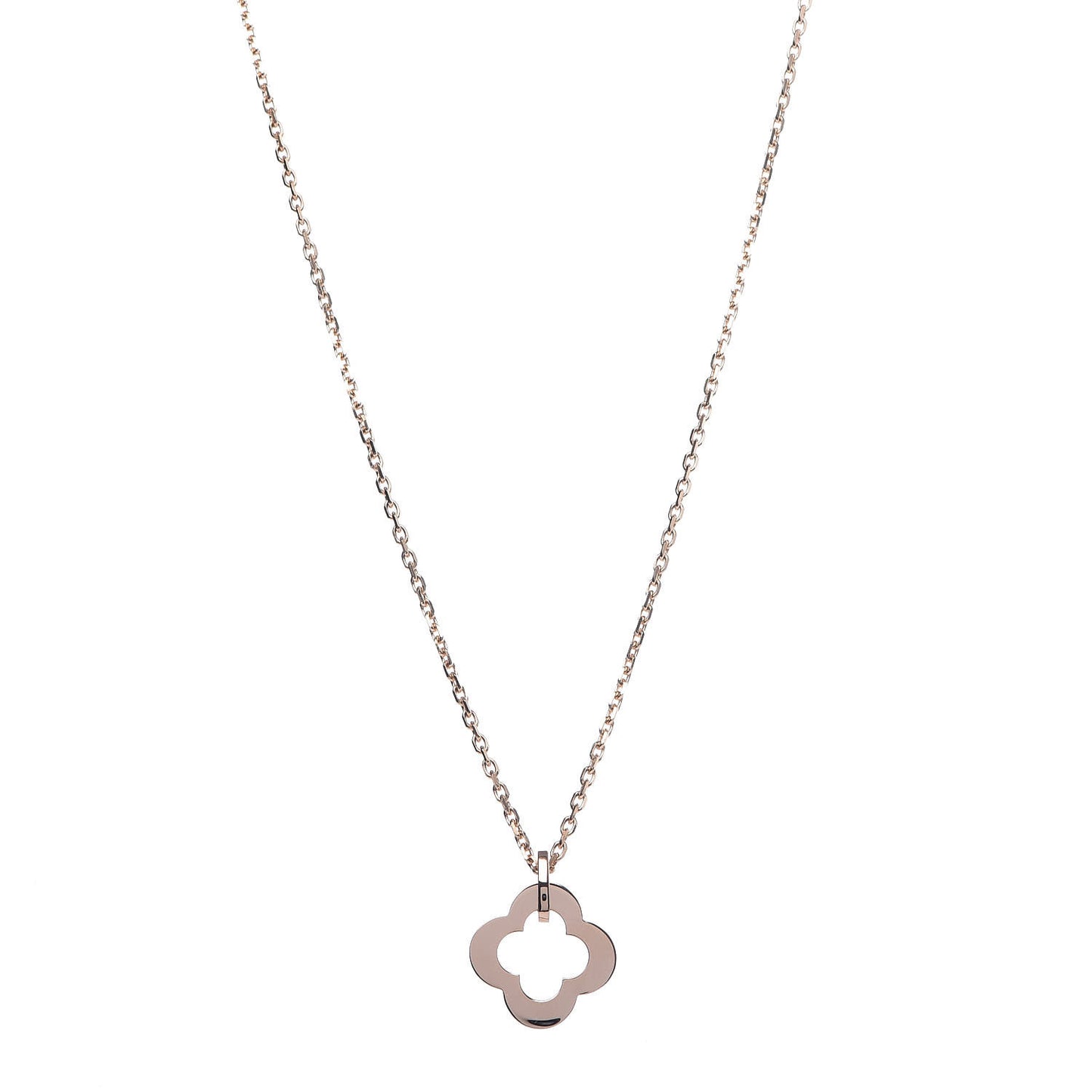 18K Rose Gold Byzantine Alhambra Pendant Necklace