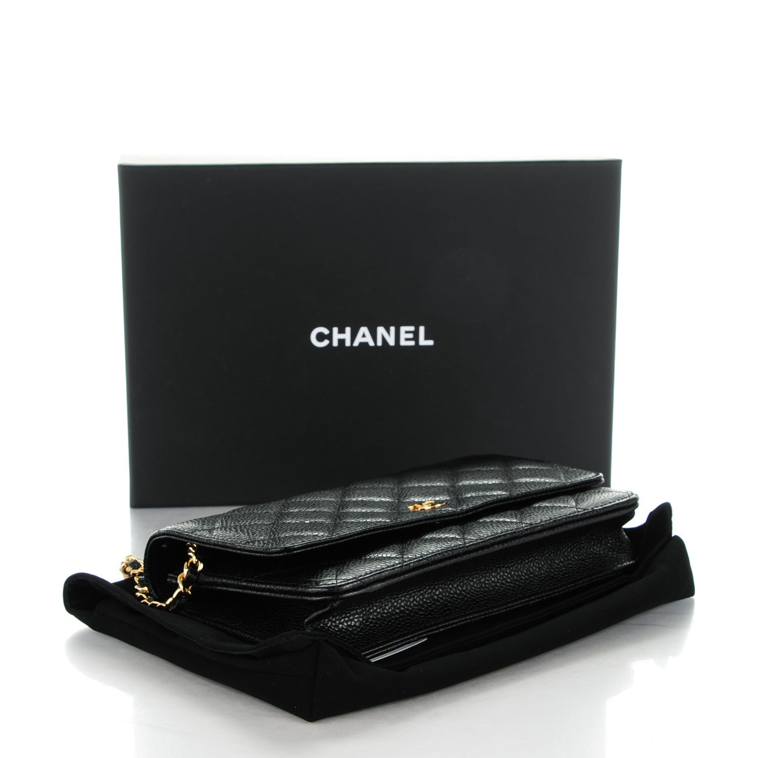 Chanel Caviar Quilted Wallet On Chain WOC Black 4 of 8