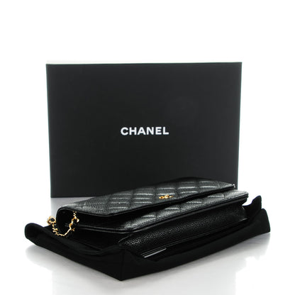 Chanel Caviar Quilted Wallet On Chain WOC Black 4 of 8