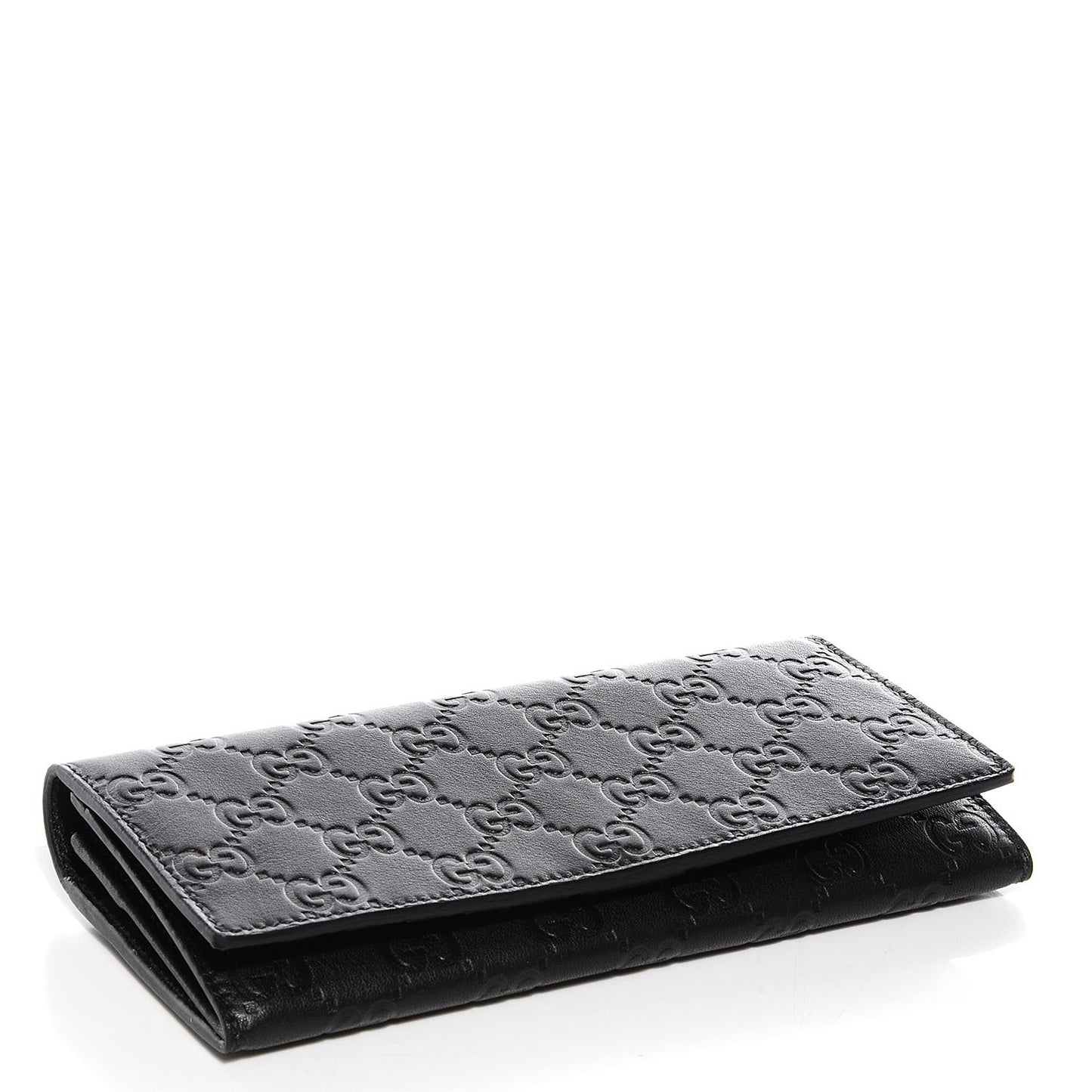 Guccissima Avel Continental Flap Wallet Black