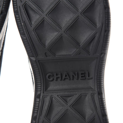 Chanel Velvet Calfskin Mixed Fibers CC Sneakers 36.5 Black 6 of 8