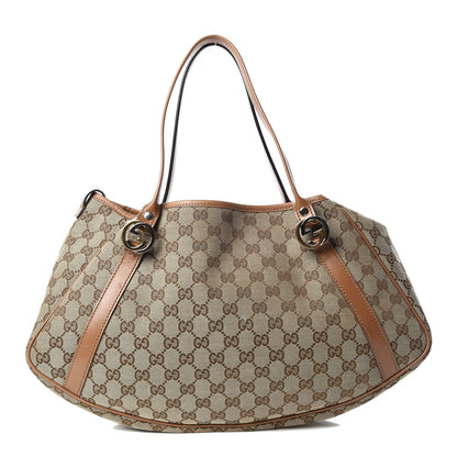Gucci Monogram Medium GG Twins Shoulder Bag Tan 1 of 13