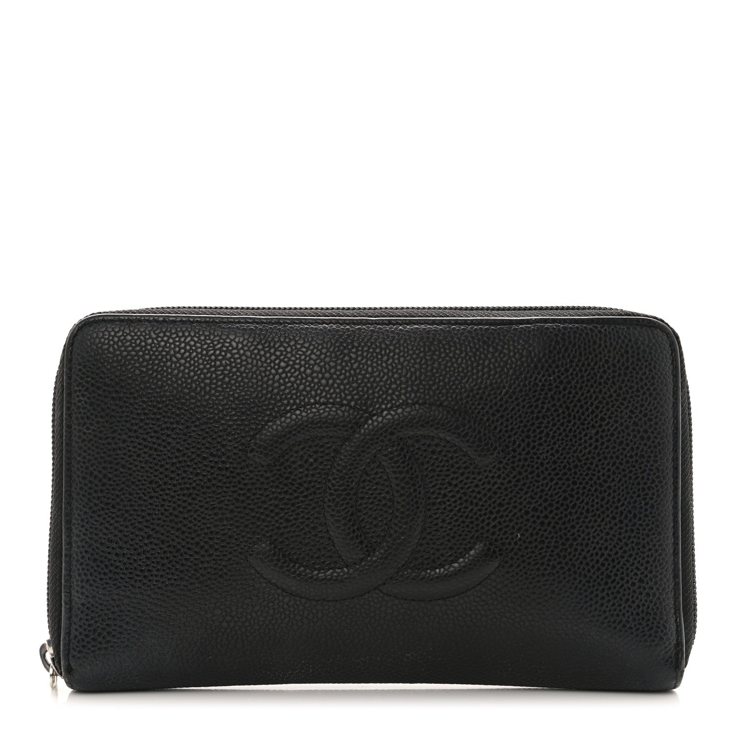 Chanel Caviar Large Timeless CC Zip Around Organizer Wallet Black 1 of 11