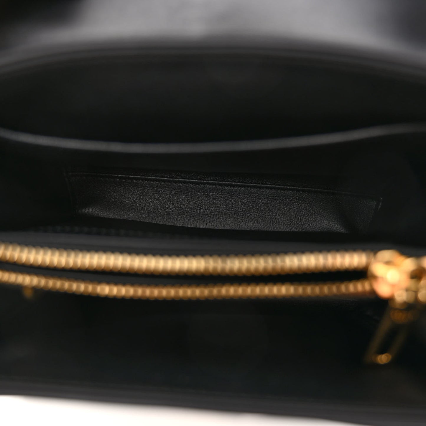 Satinated Calfskin Mini 16 Top Handle Bag Black