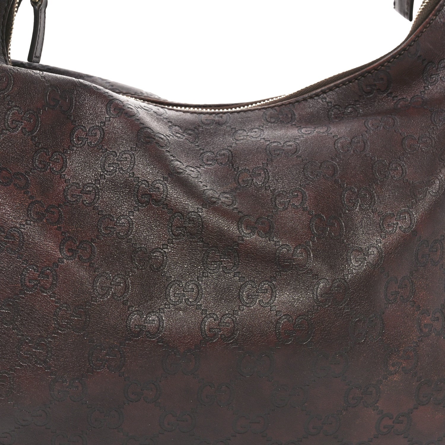 Gucci Guccissima Medium Horsebit Chain Hobo Dark Brown 8 of 12