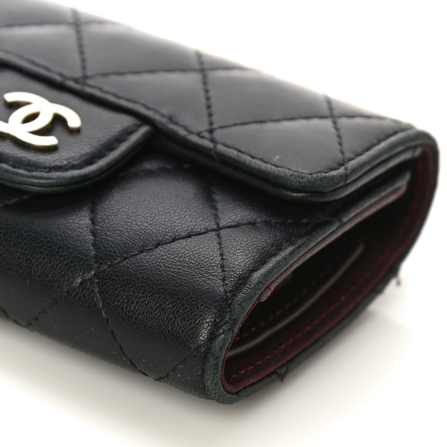 Chanel Lambskin Quilted 4 Key Holder Black 10 of 12