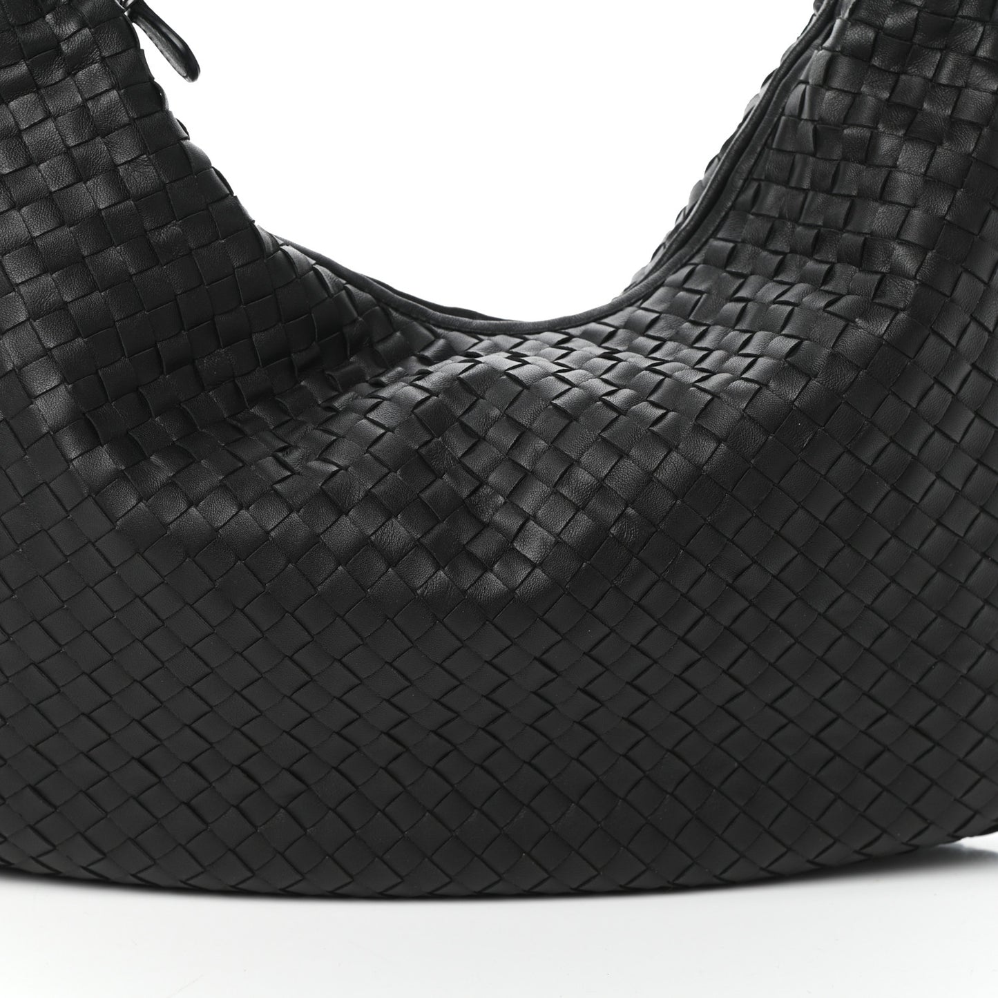 Nappa Intrecciato Large Veneta Hobo Black