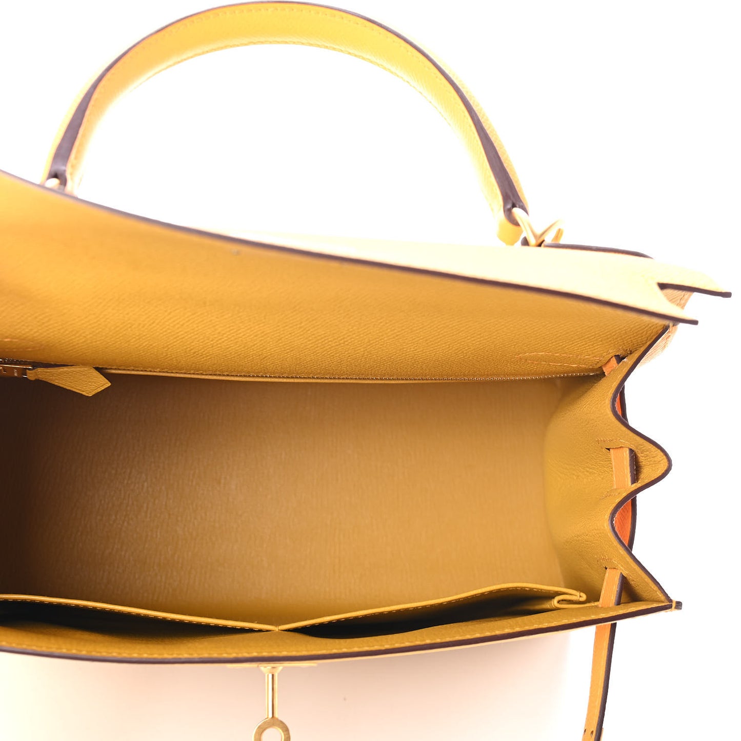 Epsom Horseshoe Kelly Sellier 28 Jaune Ambre Jaune D'Or