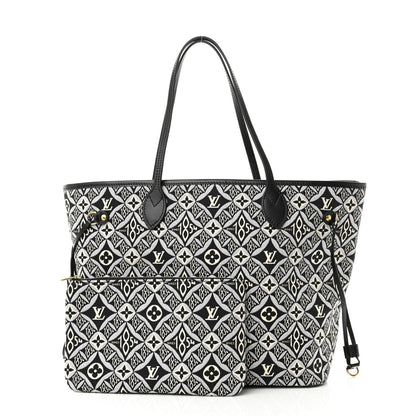 Louis Vuitton Jacquard Since 1854 Neverfull MM Grey 3 of 11