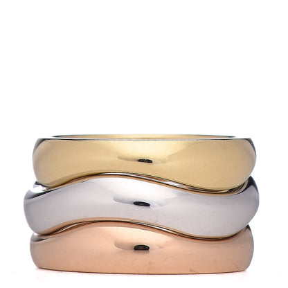 Cartier 18K Pink Yellow White Gold Love Me Band Ring Set of 3 50 5.25 3 of 6