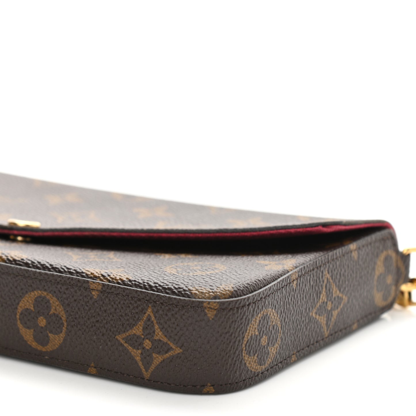Monogram Pochette Felicie Chain Wallet Fuchsia