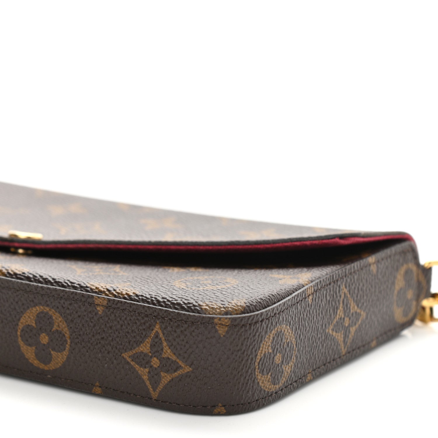 Louis Vuitton Monogram Pochette Felicie Chain Wallet Fuchsia 10 of 10