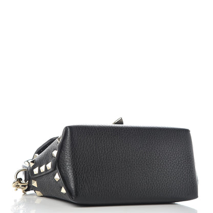 Valentino Garavani Pebbled Calfskin Mini Rockstud Crossbody Bag Black 4 of 9