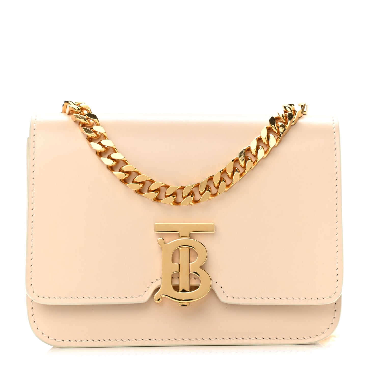 Calfskin TB Chain Belt Bag Vanilla