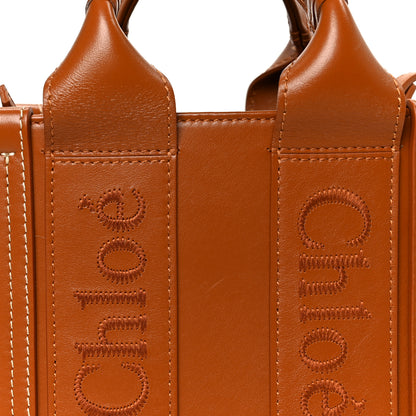 Chloe Calfskin Small Woody Ribbon Tote Caramel 8 of 10