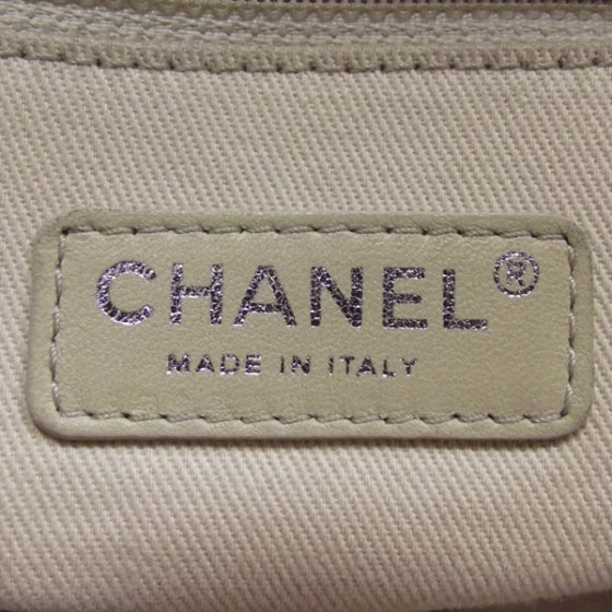 Chanel Coated Canvas Large CC Yacht Tote Beige White 9 of 12