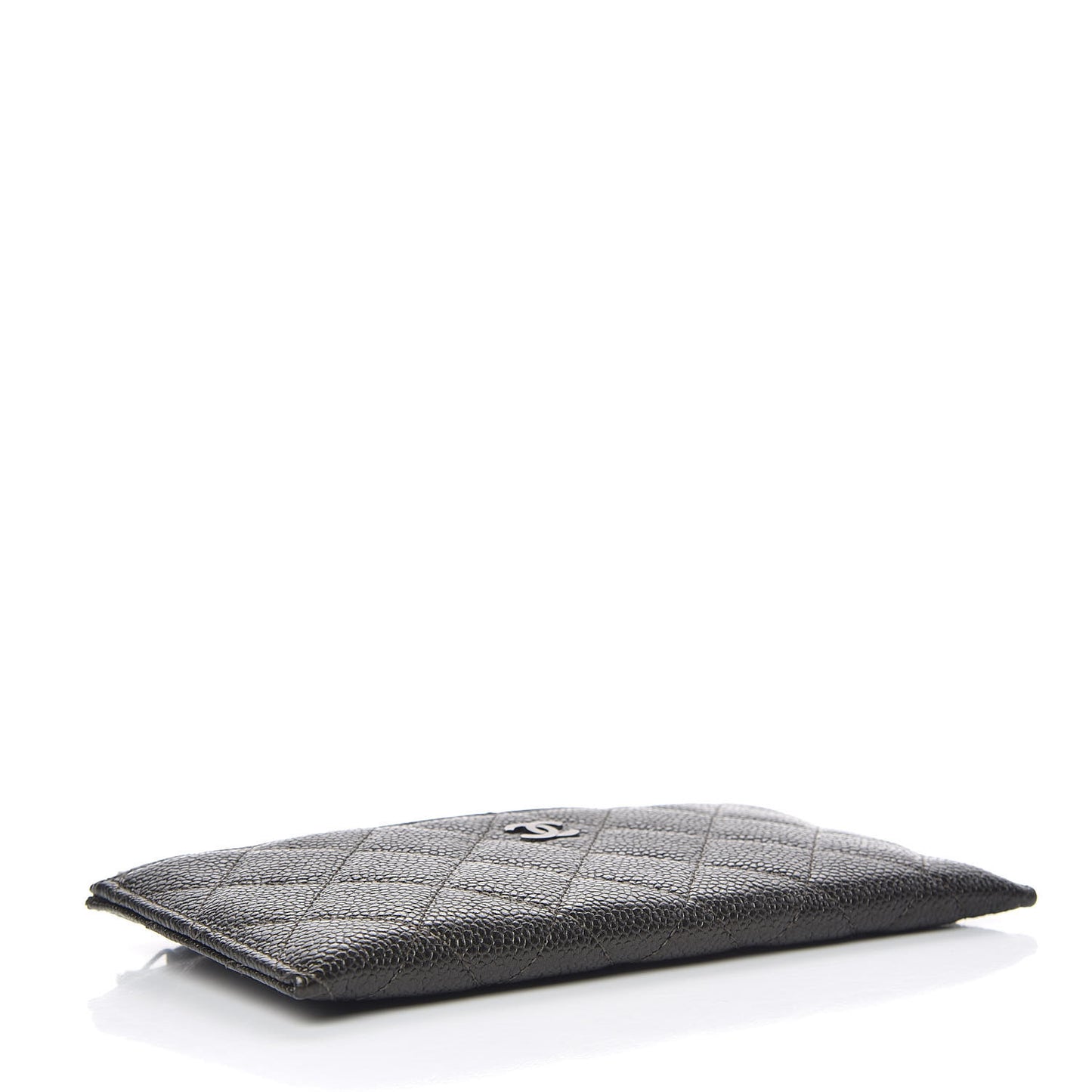 Caviar Quilted Classic Zip Pouch Dark Green