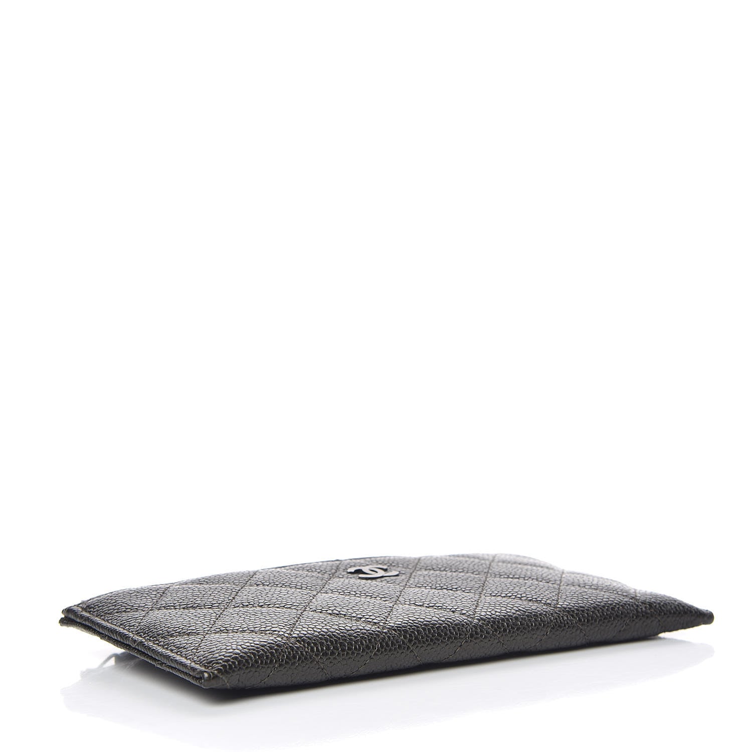 Chanel Caviar Quilted Classic Zip Pouch Dark Green 4 of 8