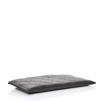 Chanel Caviar Quilted Classic Zip Pouch Dark Green 4 of 8