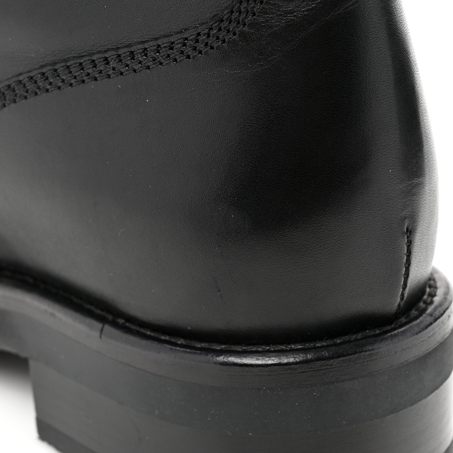 Calfskin Short Boots 36.5 Black