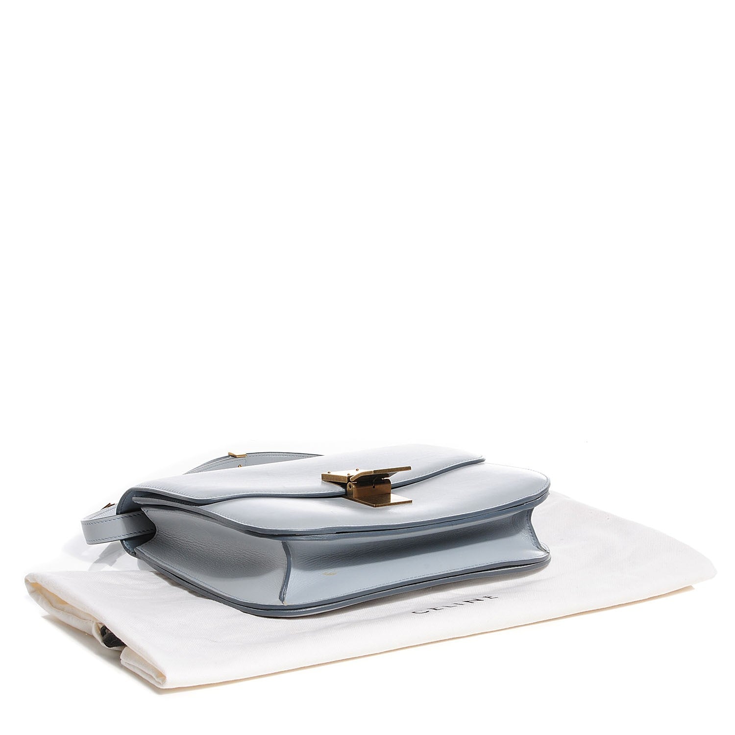 Celine Smooth Calfskin Medium Classic Box Flap Bag in Sky 4 of 7