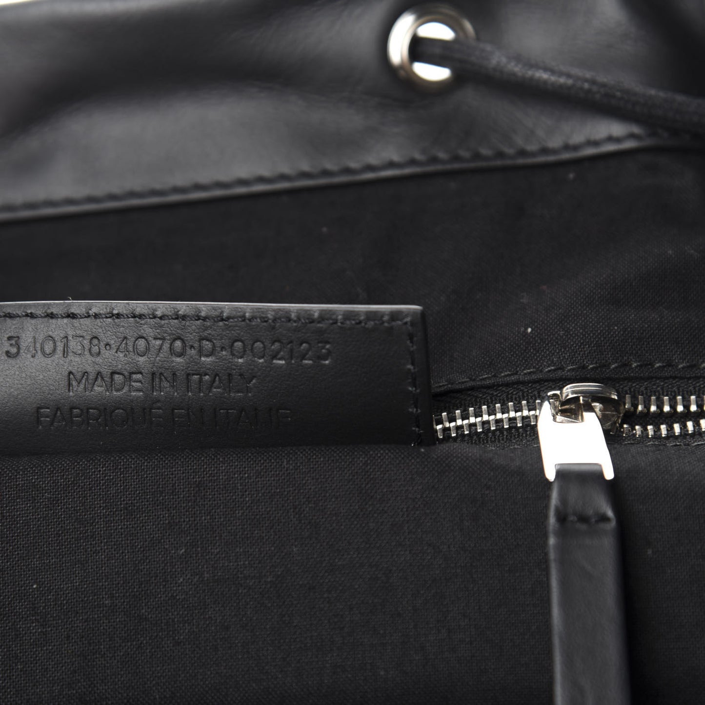 Nylon Calfskin Classic Silver Hardware Traveler Backpack Dark Night