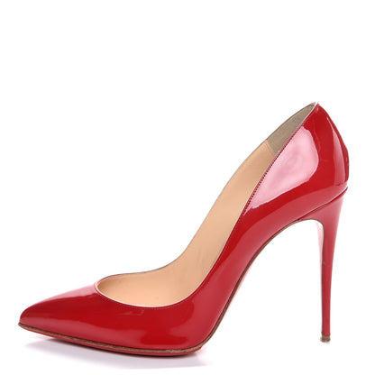 Christian Louboutin Patent Pigalle Follies 100 Pumps 40 Red 1 of 8