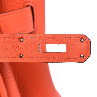 Hermes Taurillon Clemence Birkin 30 Orange Poppy 24 of 33