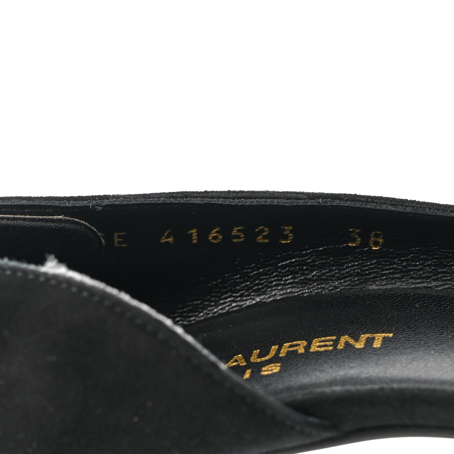 Saint Laurent Suede Janis 105 D'Orsay Pumps 38 Black 9 of 10