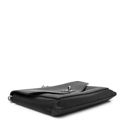Louis Vuitton Soft Calfskin My Lockme Chain Pochette Black 4 of 10