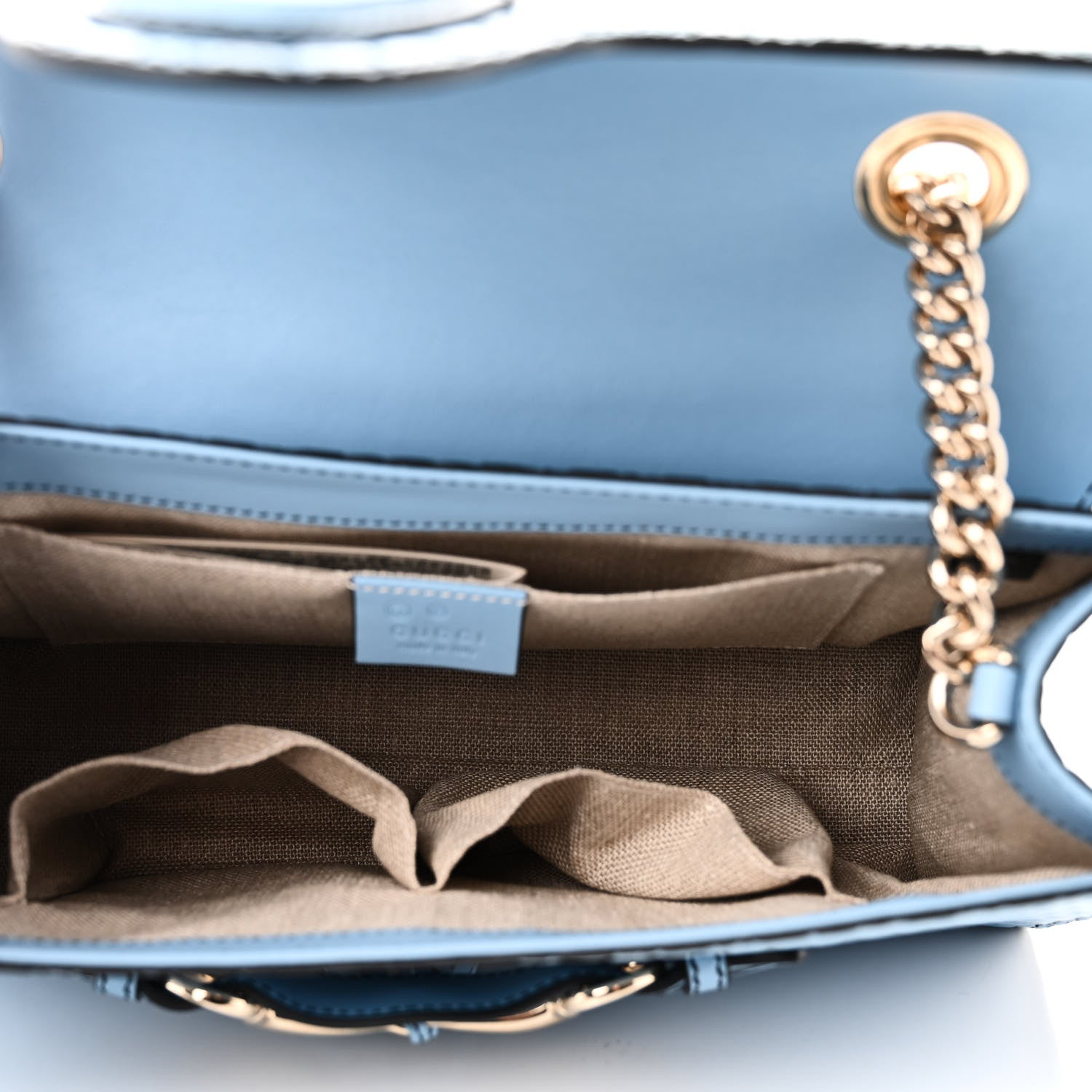 Gucci Microguccissima Medium Emily Chain Shoulder Bag Mineral Blue 5 of 11
