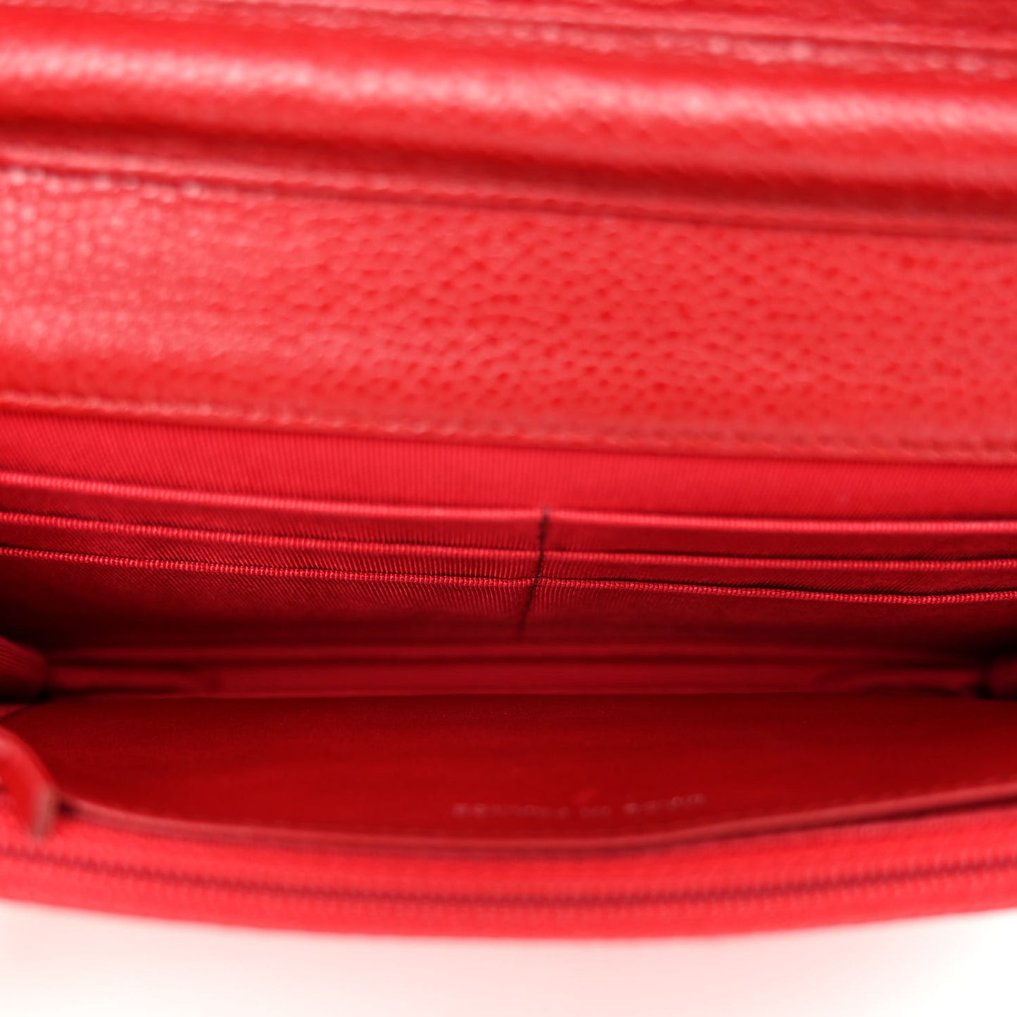Caviar Quilted Wallet on Chain WOC Red