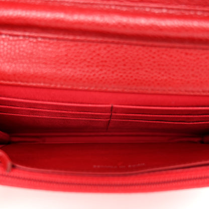 Chanel Caviar Quilted Wallet on Chain WOC Red 5 of 11