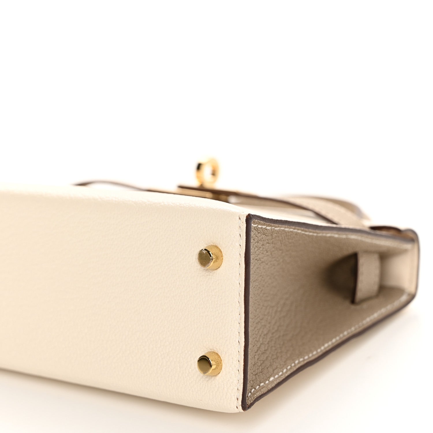 Hermes Chevre Mysore Horseshoe Mini Kelly Sellier 20 Craie Gris Asphalte 10 of 11