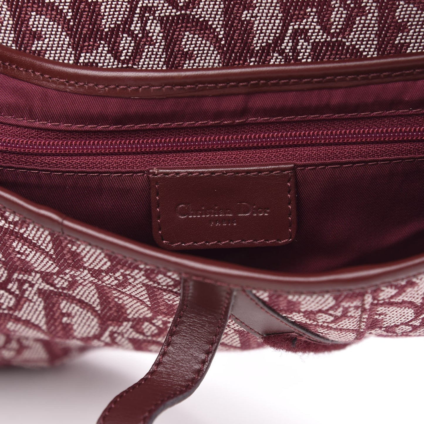 Monogram Saddle Bag Burgundy