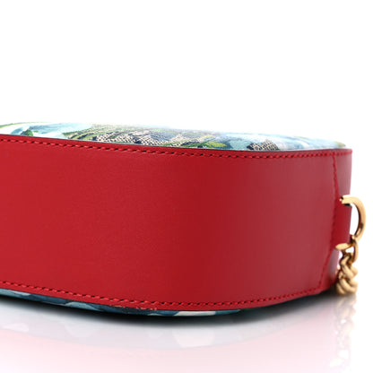 Gucci GG Supreme Monogram Blooms Mini Chain Shoulder Bag Beige Blue Navy Hibiscus Red 10 of 10