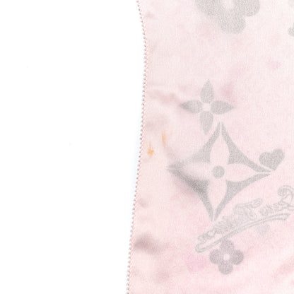 Louis Vuitton Silk Floral Scarf Pink 5 of 5