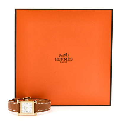 Hermes Stainless Steel Epsom 17.2mm Heure H Hour Quartz Watch Gold 5 of 5