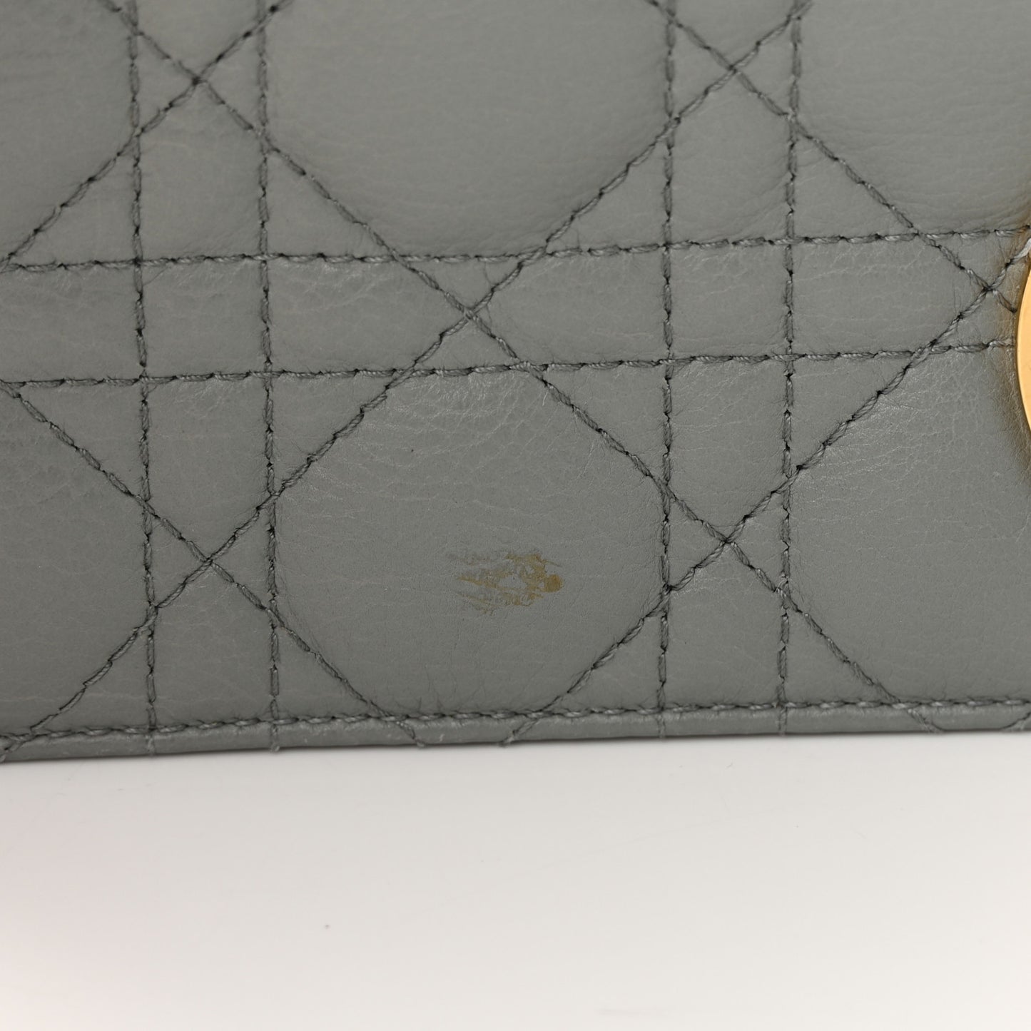 Lambskin Cannage Large Caro Bag Grey