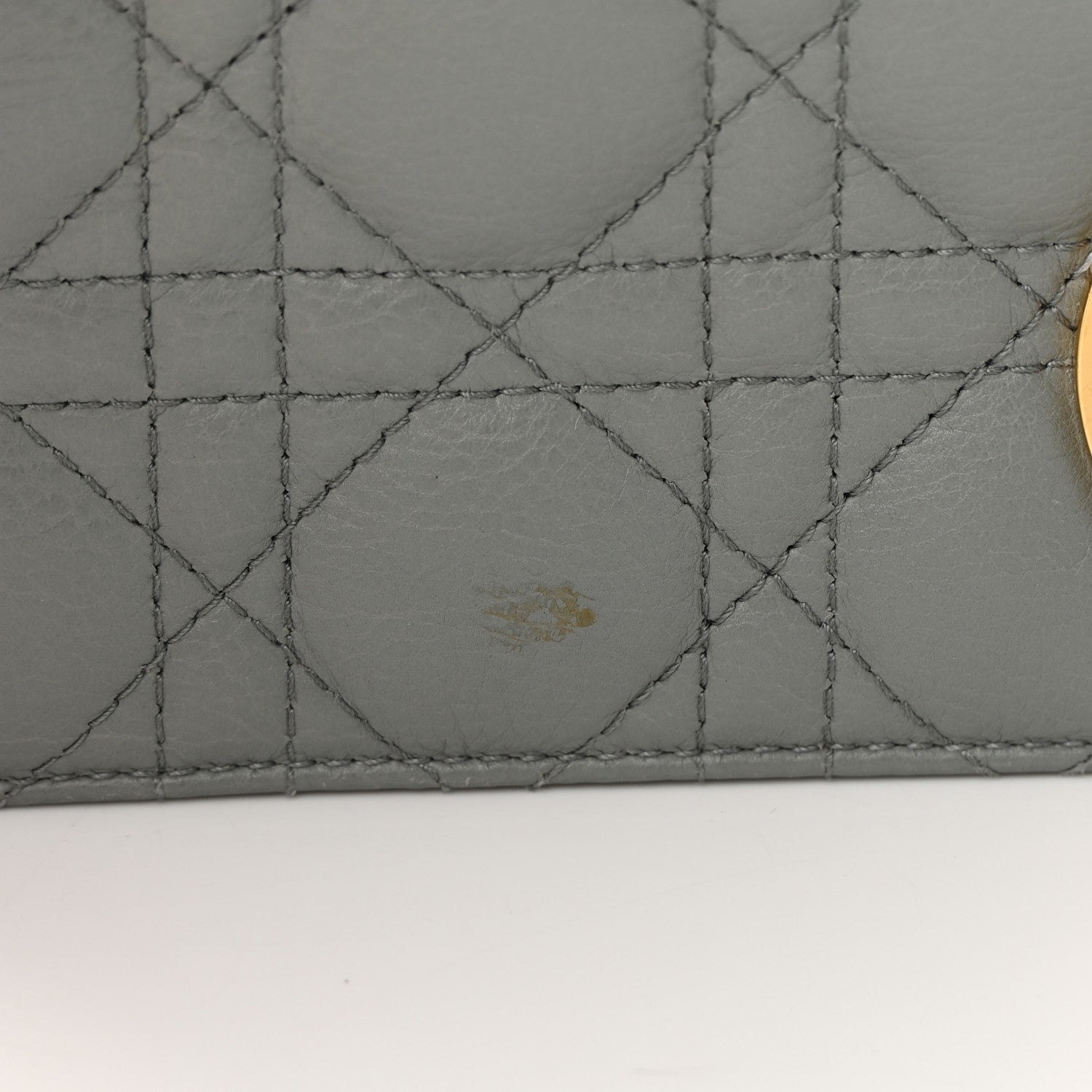 Christian Dior Lambskin Cannage Large Caro Bag Grey 16 of 17