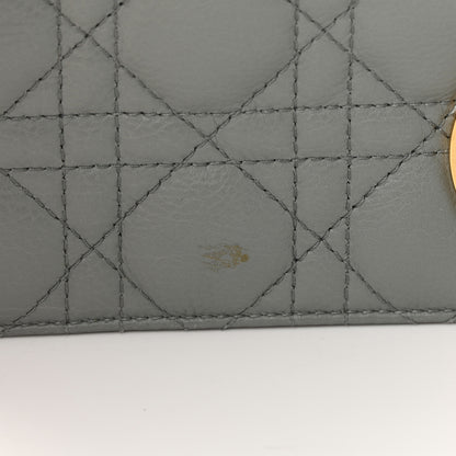 Christian Dior Lambskin Cannage Large Caro Bag Grey 16 of 17